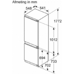 Bosch Frigorífico Combi Integrable No Frost VitaFresh XXL - Imagen 2