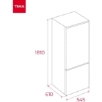 Teka RBF 3320 253L 181x54cm Frigorífico No Frost - Imagen 2