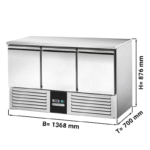 GGM Gastro SAG147END 368L 240W Mesa de Refrigeración Premium Acero Inoxidable - Imagen 6