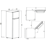 KromsLine KF-1655-W Frigorífico Dos Puertas Cíclico Blanco - Imagen 2
