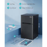 Euhomy Mini Refrigerador 2 Puertas 3.2 pies cúbicos Congelador Original Variaciones - Imagen 2