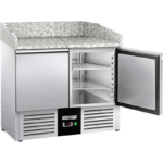 GGM Gastro POG97ND Saladette Mesa Refrigerada para Pizza PREMIUM 0,9m x 0,7m con 2 Puertas - Imagen 5